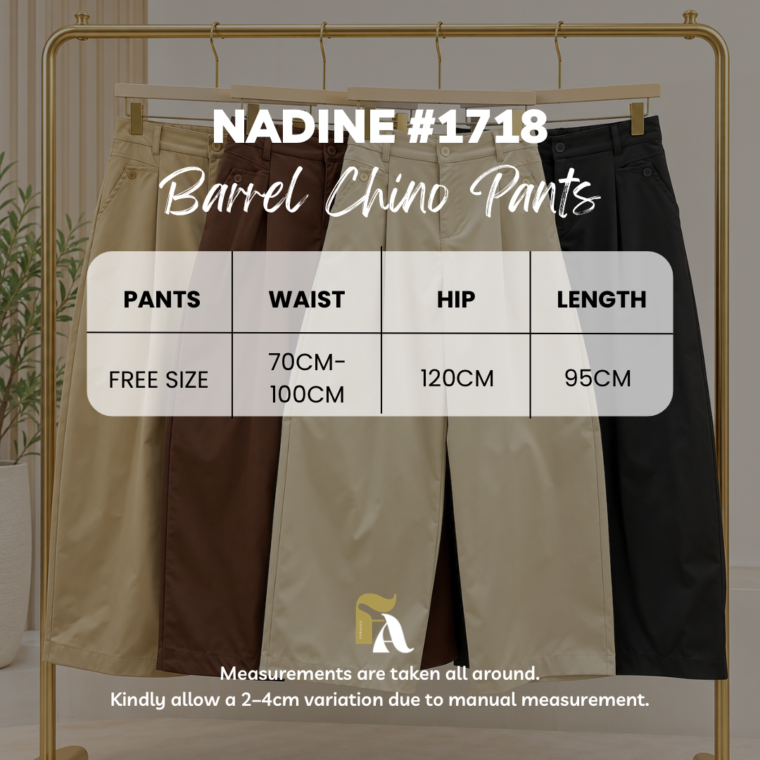 Nadine Barrel Chino Pants