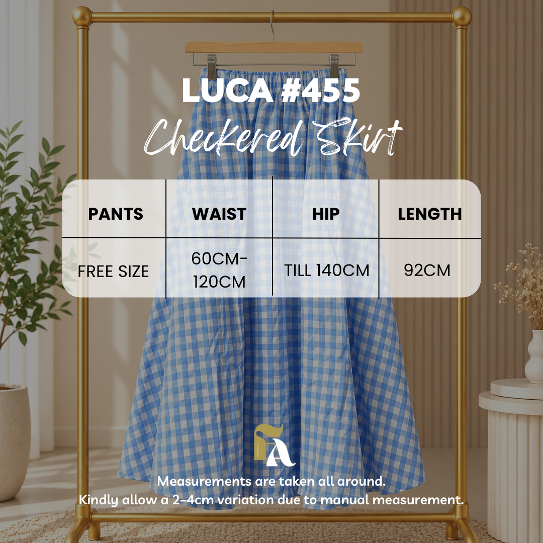 Luca Checkered Flared Skirt
