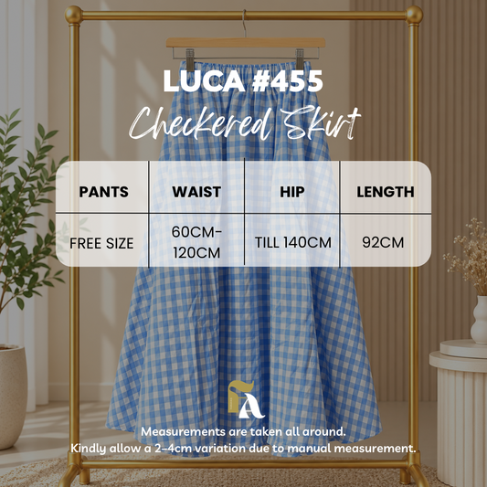 Luca Checkered Flared Skirt