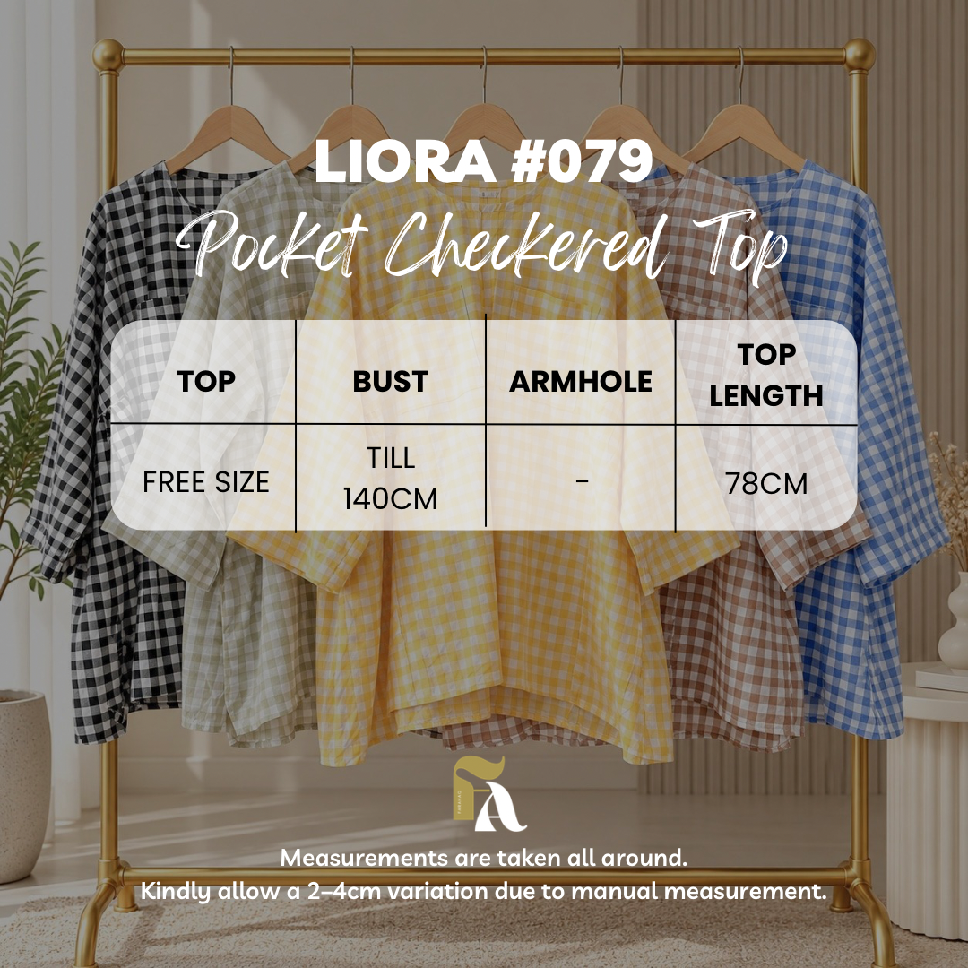 Liora Pocket Checkered Top
