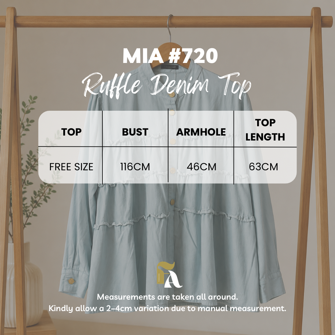 Mia Ruffle Denim Top