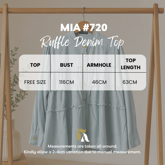 Mia Ruffle Denim Top
