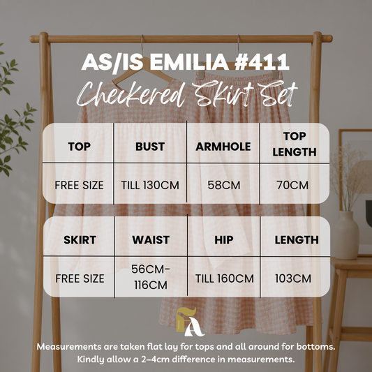 AS/IS Emilia Checkered Skirt Set