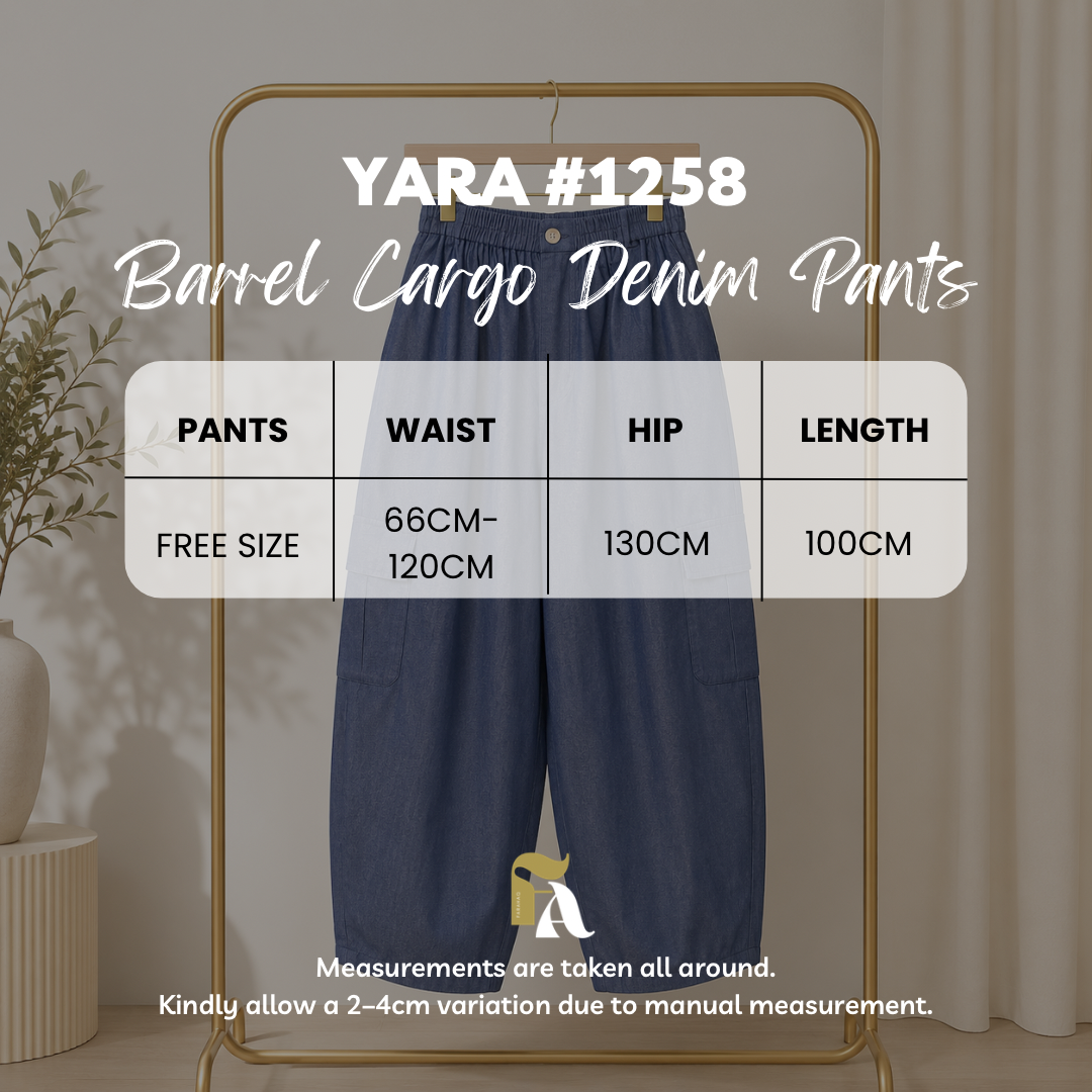 Yara Barrel Cargo Denim Pants