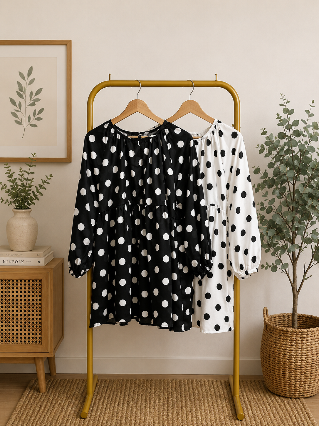 Gia Babydoll Polkadots Top