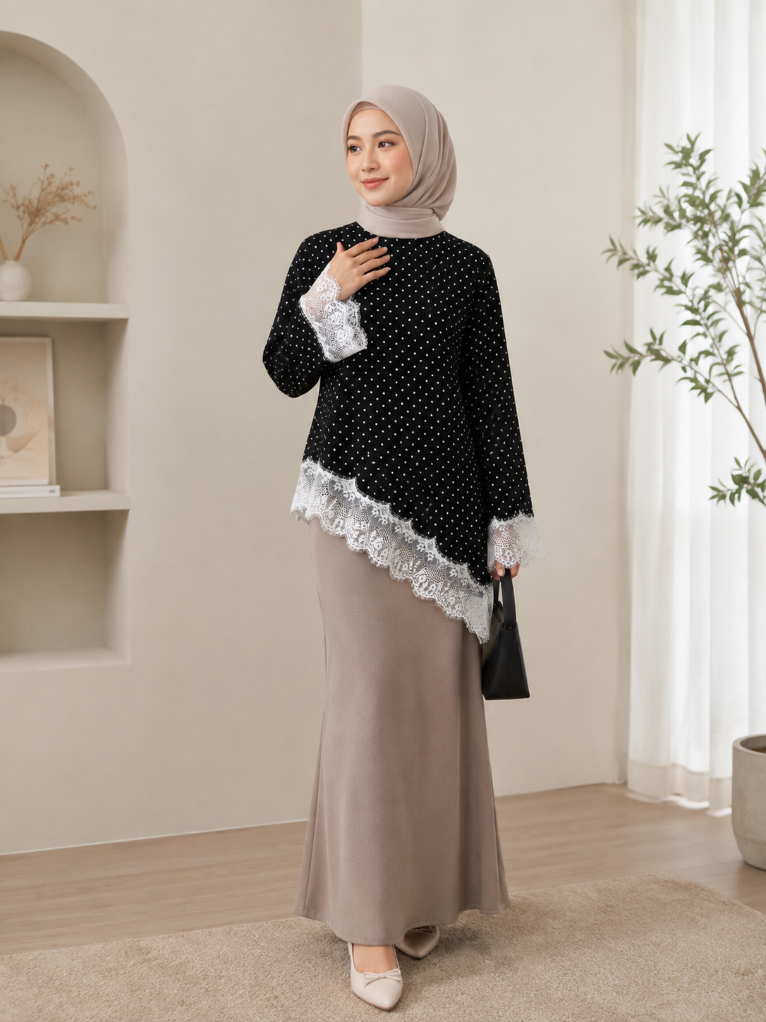 Sofia Polka Lacey Top