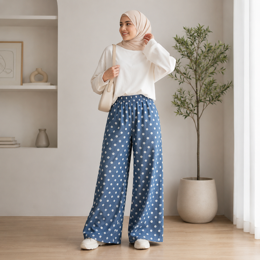 Sora Dot Denim Pants