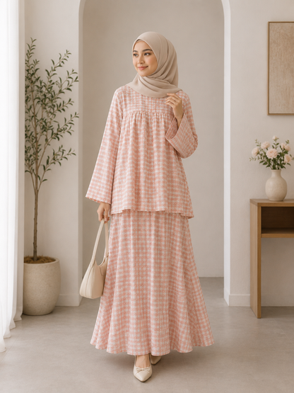 AS/IS Emilia Checkered Skirt Set