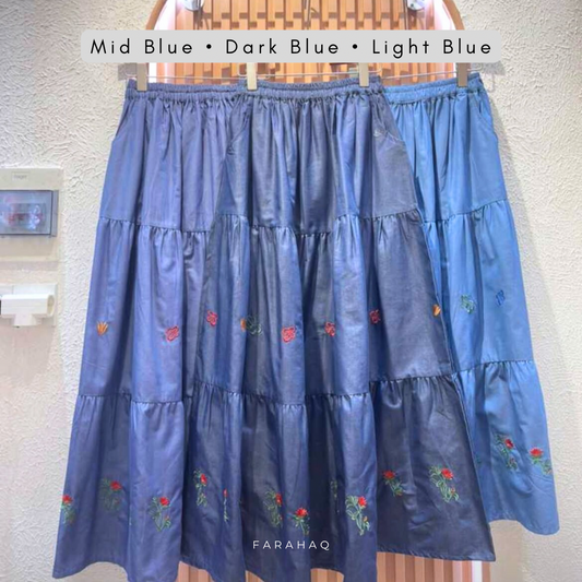 Rosey Tiered Denim Skirt