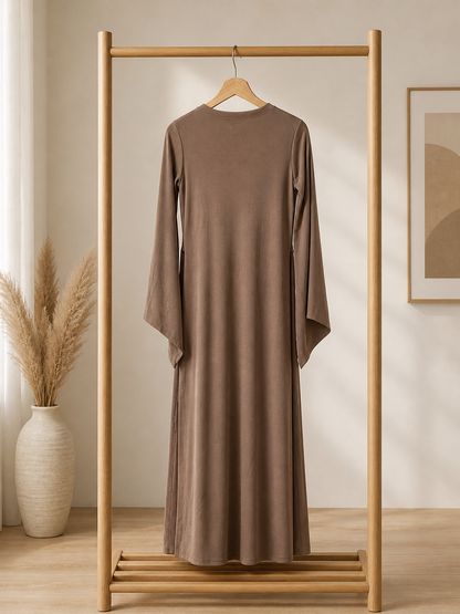 Moana Ribbed Slit Dress