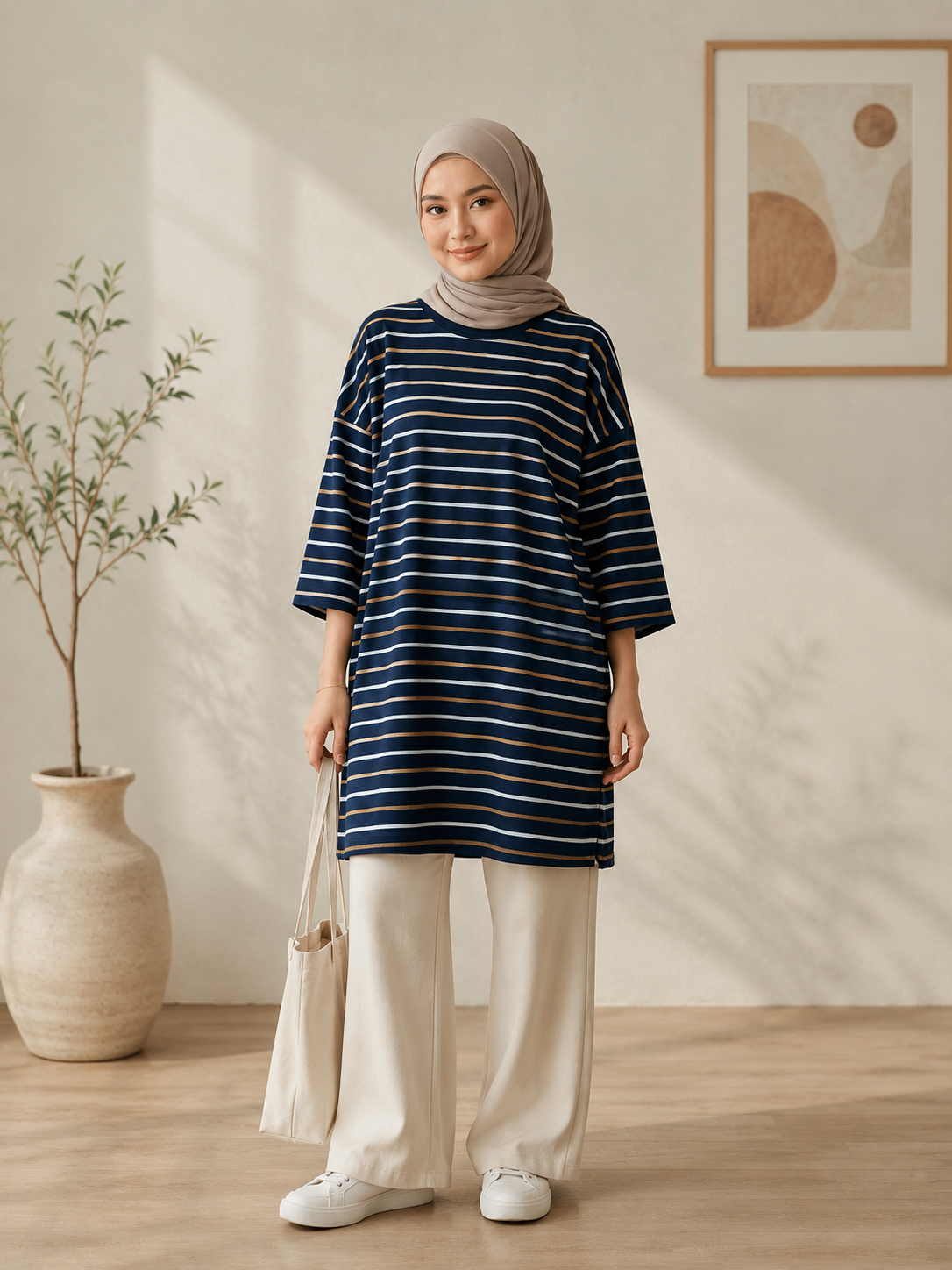 Tya Oversized Striped Tunic