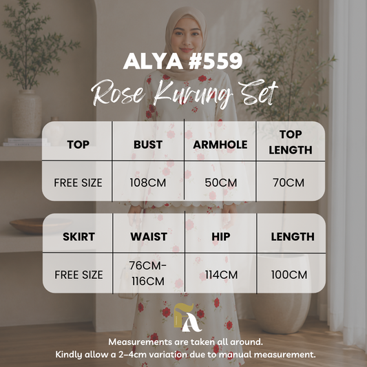 Alya Rose Kurung Set