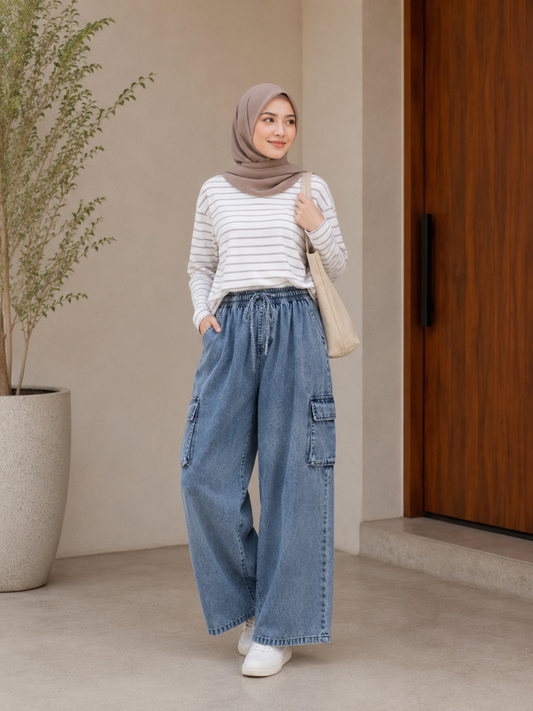 Afi Cargo Denim Pants