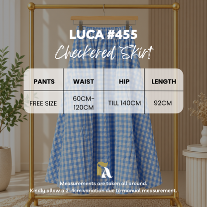 Luca Checkered Flared Skirt