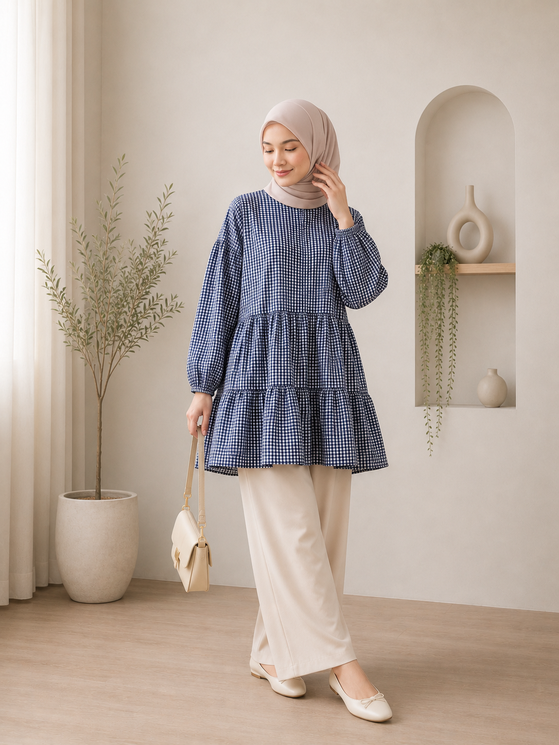 Adele Checkered Tunic
