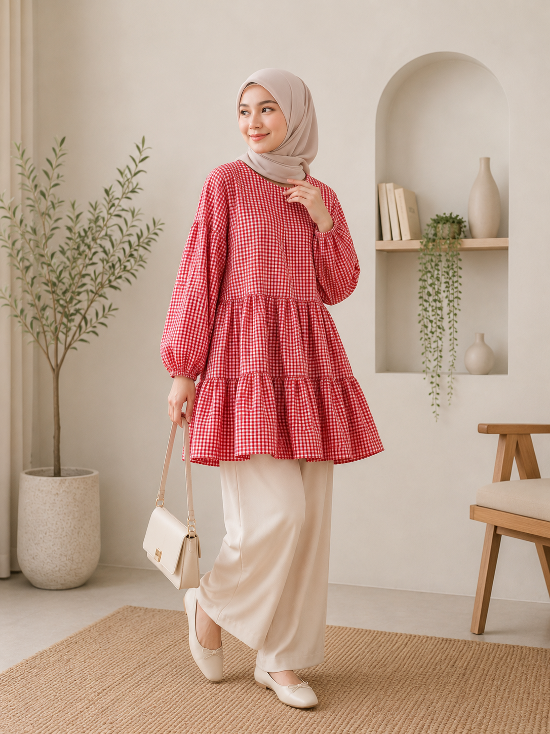 Adele Checkered Tunic