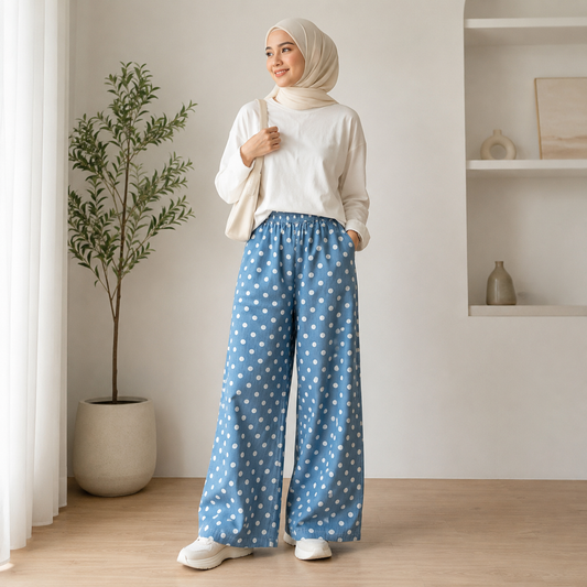 Sora Dot Denim Pants