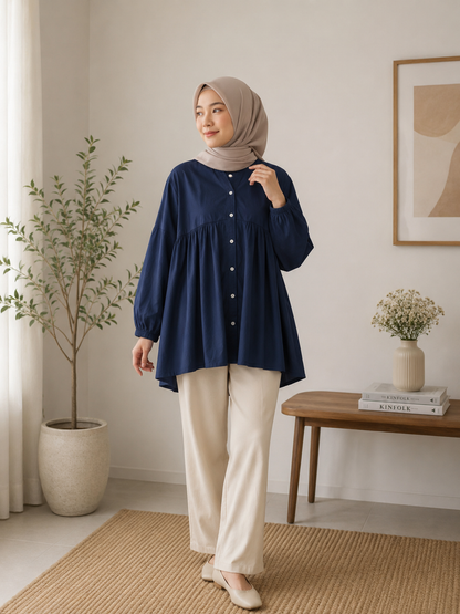 Muji Button Blouse