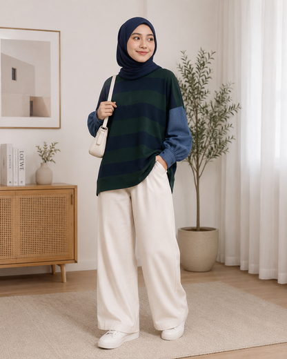 Rya Striped Denim Top