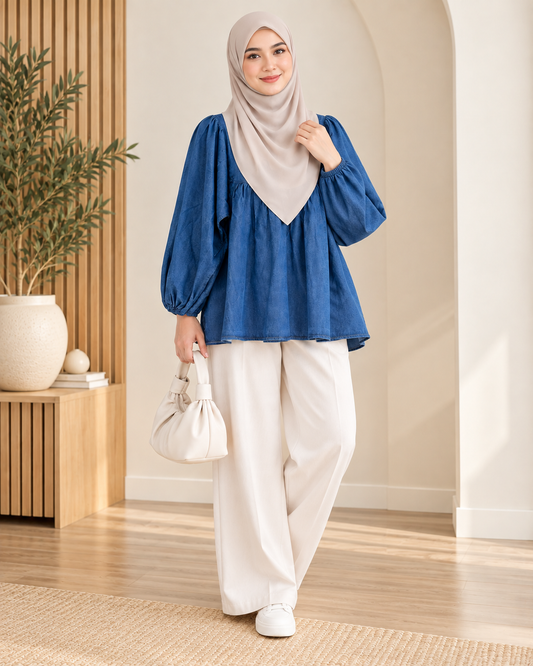 Kaira Denim Top