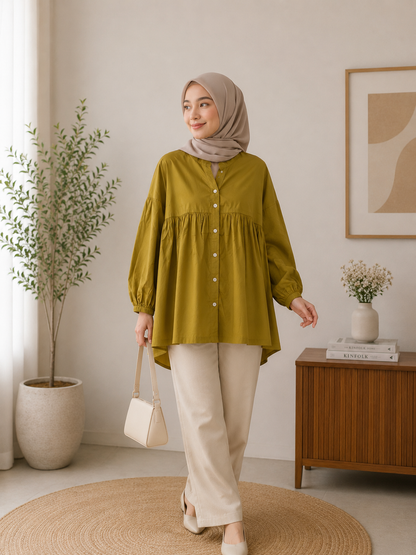 Muji Button Blouse