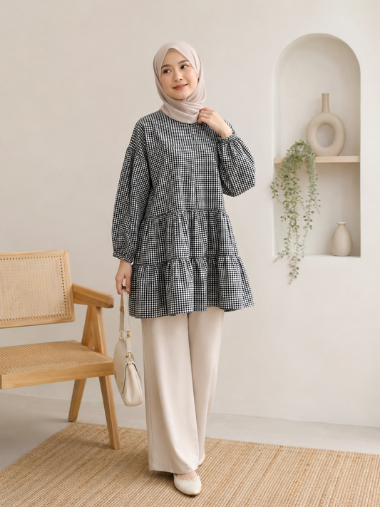 Adele Checkered Tunic