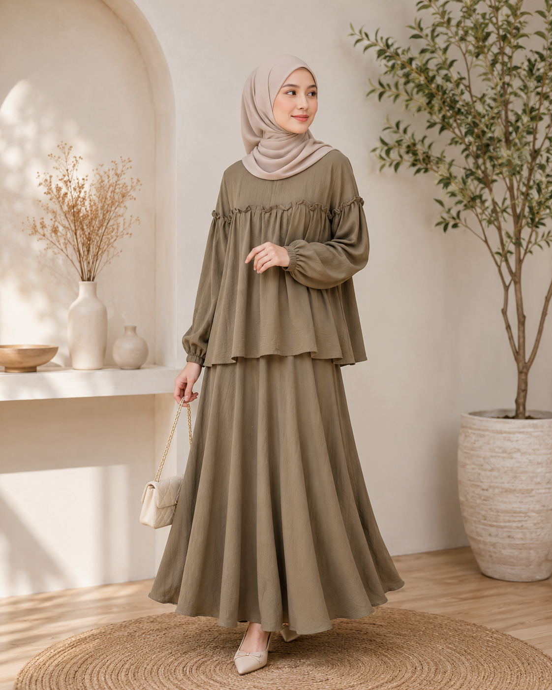 Nawfa Linen Skirt Set