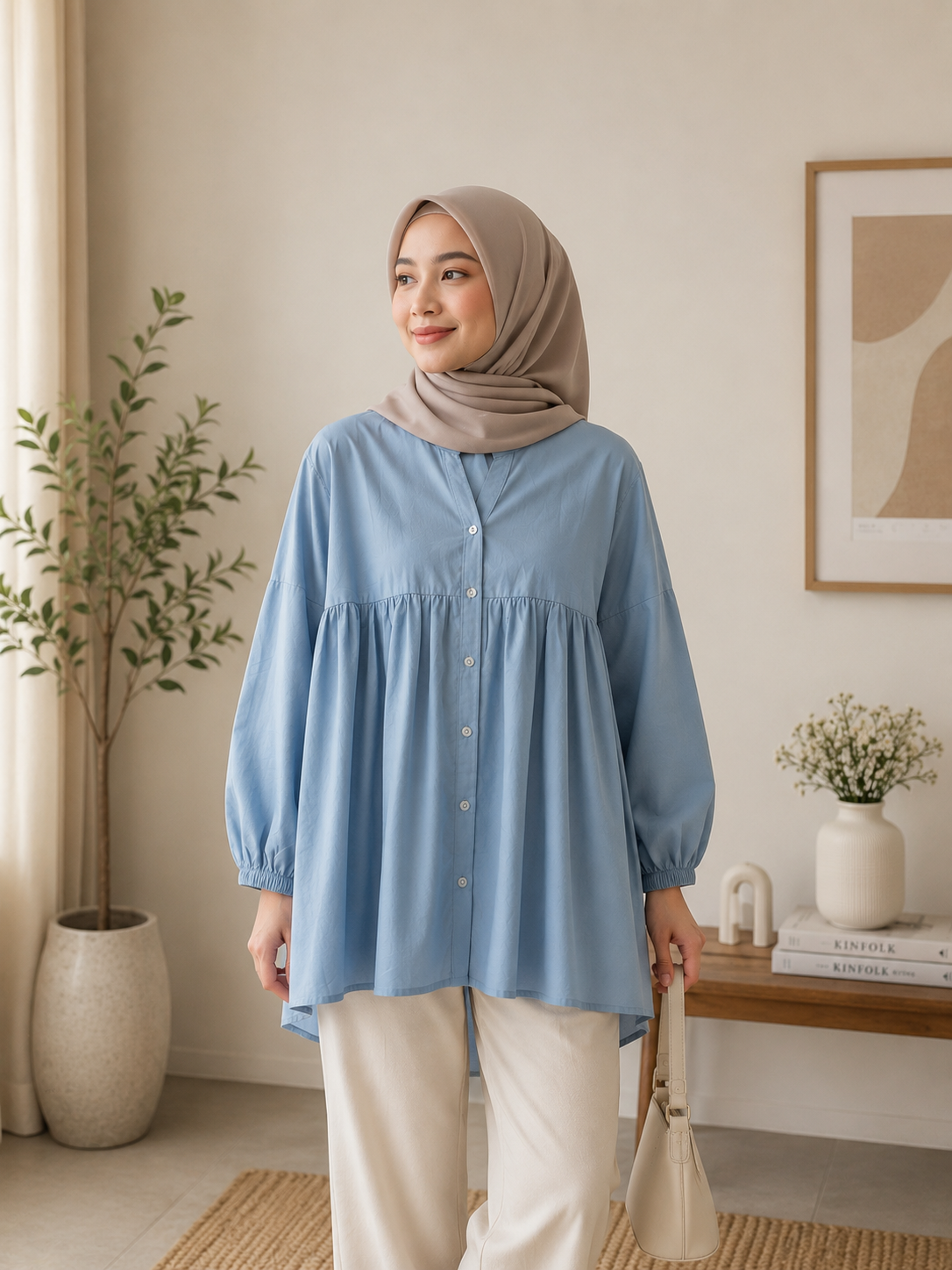 Muji Button Blouse