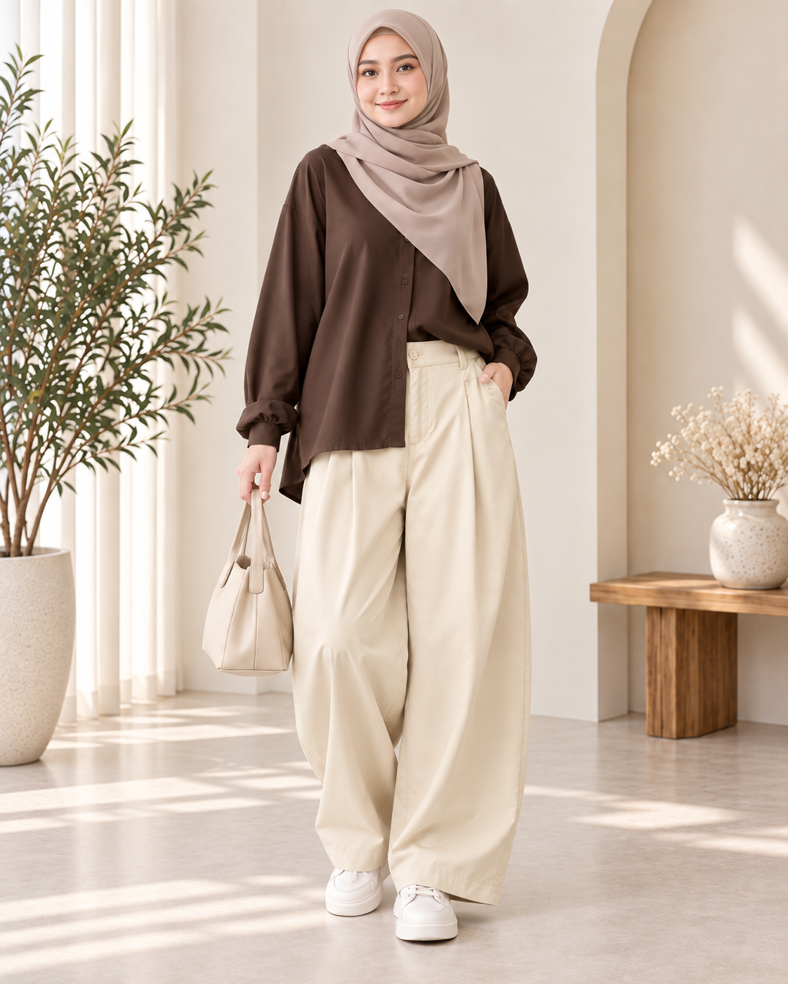Nadine Barrel Chino Pants