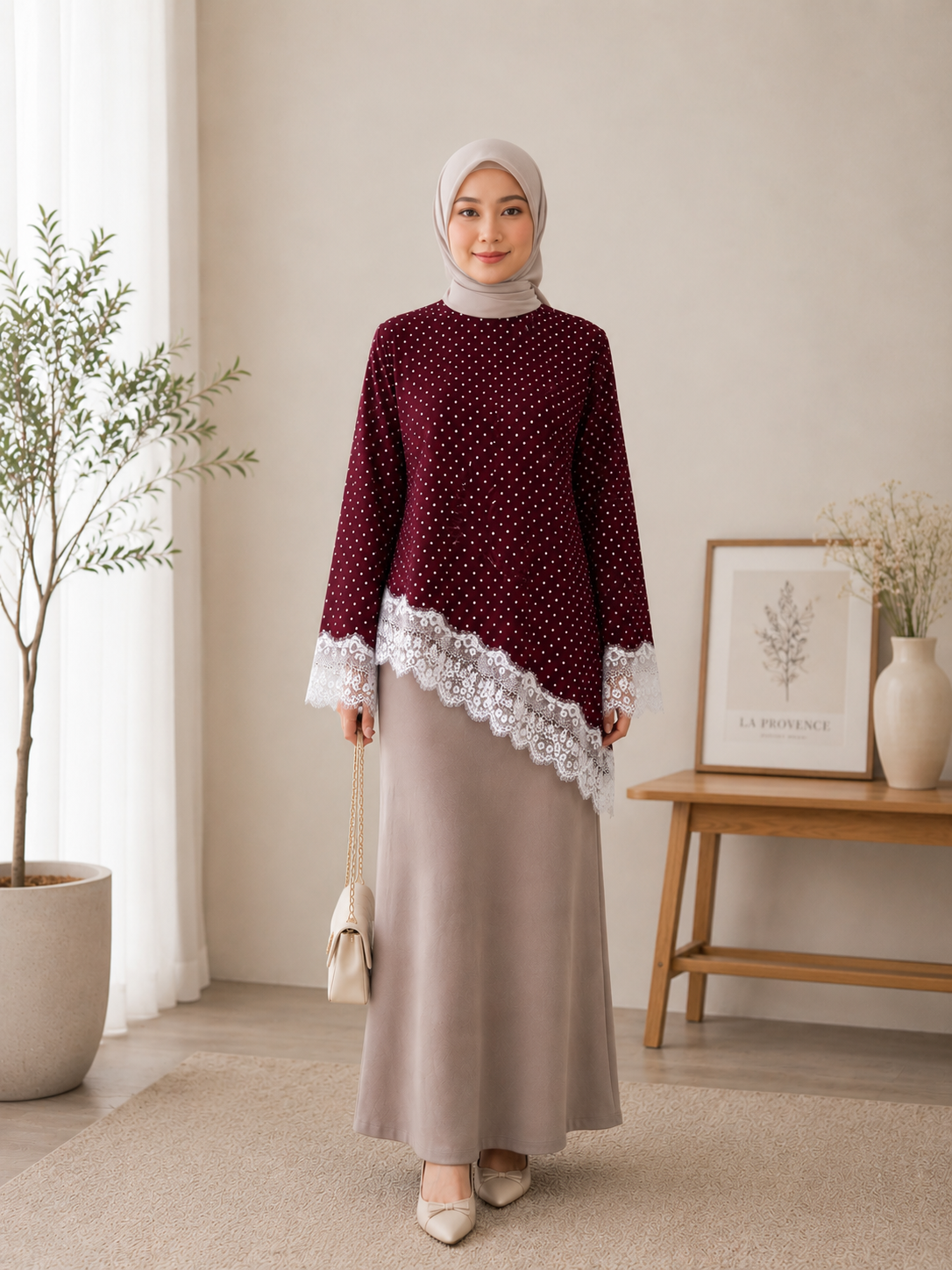 Sofia Polka Lacey Top
