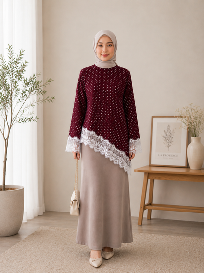 Sofia Polka Lacey Top