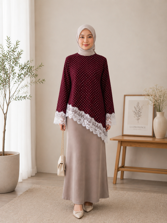 Sofia Polka Lacey Top