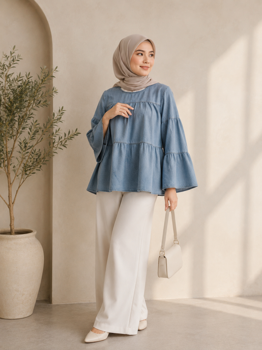 Melly Denim Top