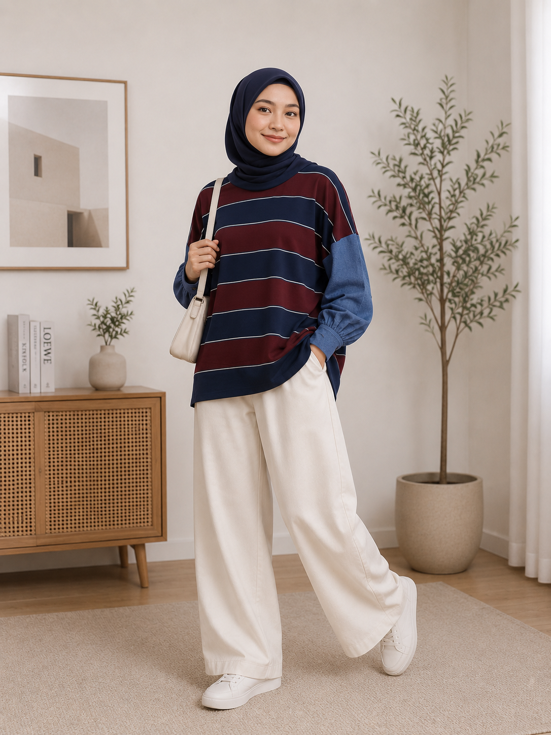 Rya Striped Denim Top