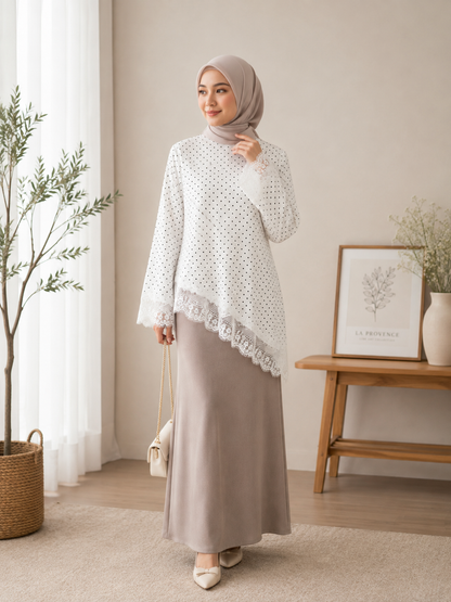Sofia Polka Lacey Top