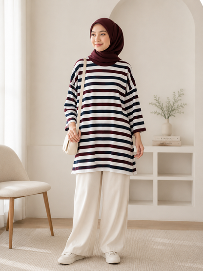 AS/IS Tya Oversized Striped Tunic