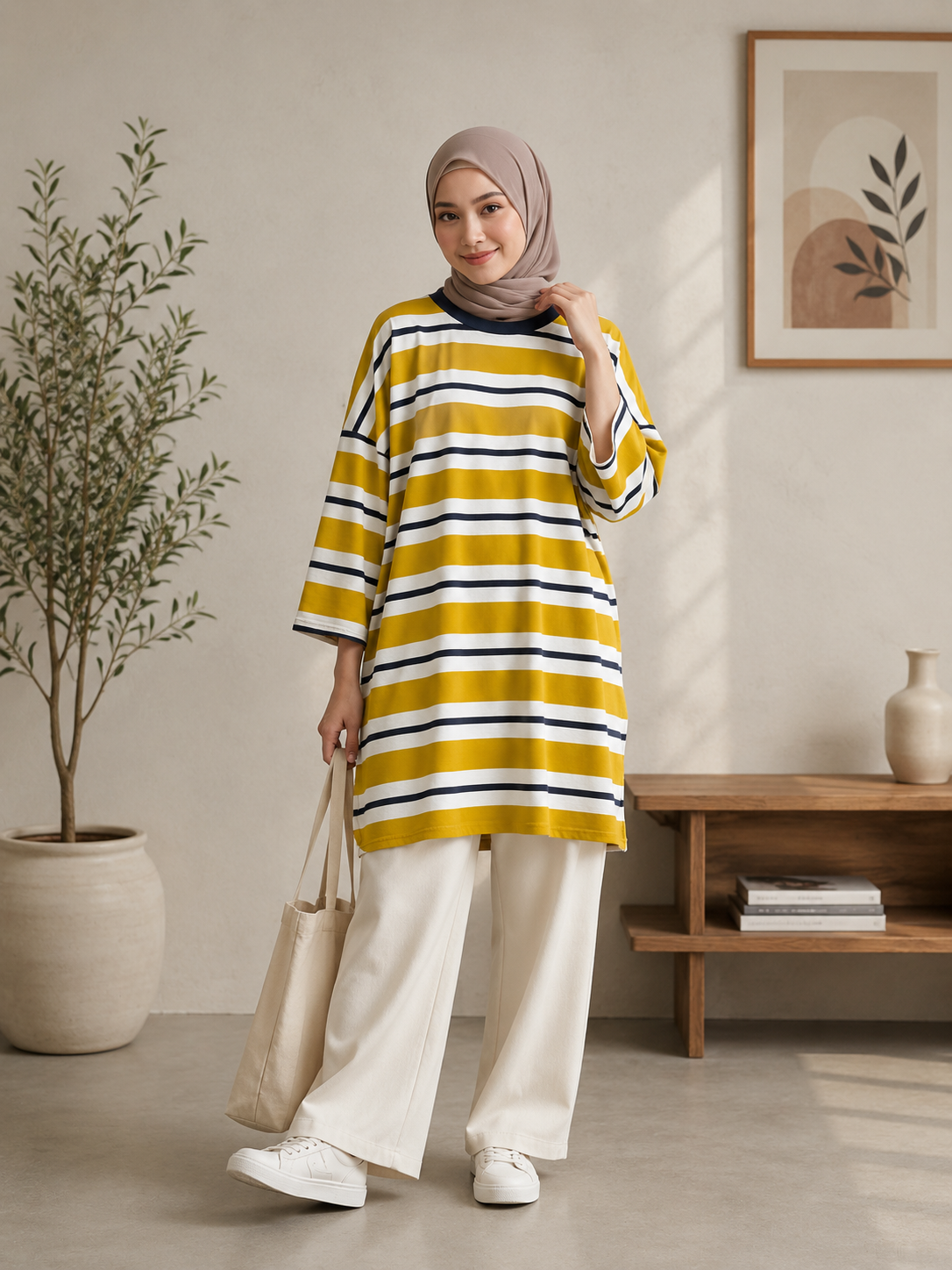 Tya Oversized Striped Tunic