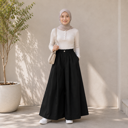 Marteen Structured Wide-Leg Pants