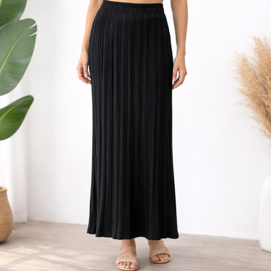 Doby Pleated Skirt