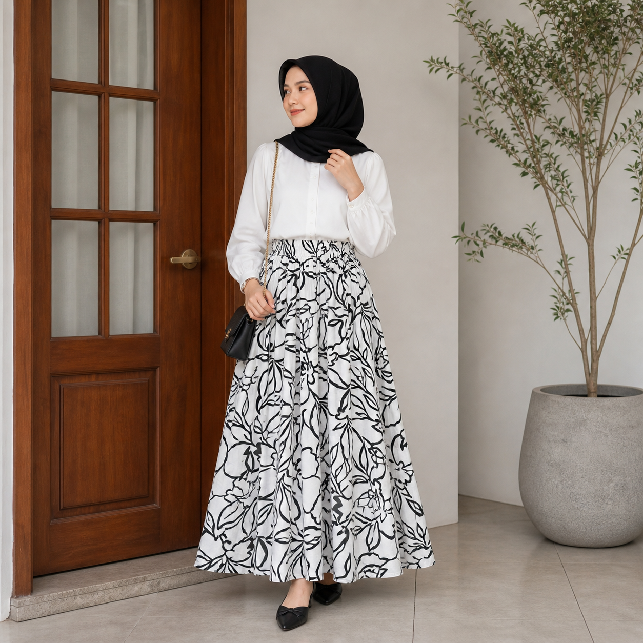 Blossom Poplin Skirt