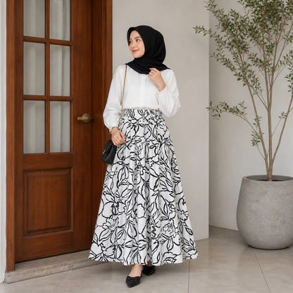 Blossom Poplin Skirt