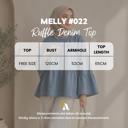 Melly Ruffle Denim Top