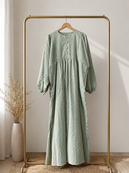 Elora Gingham Maxi Dress