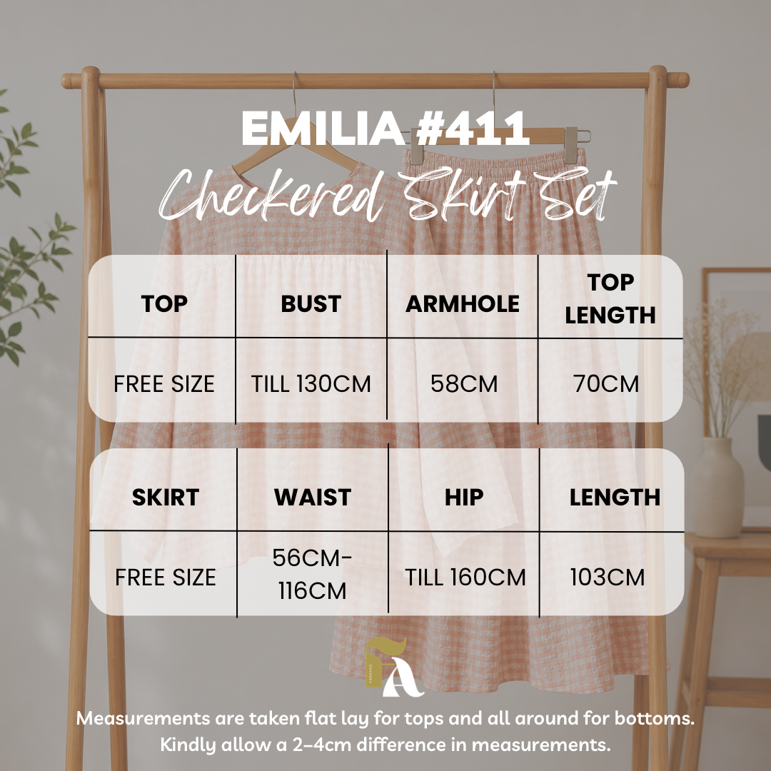 AS/IS Emilia Checkered Skirt Set