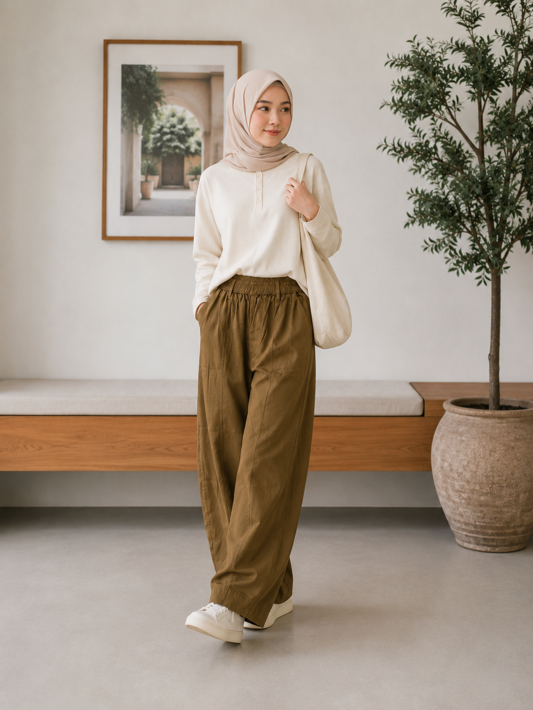 Eva Barrel Denim Pants