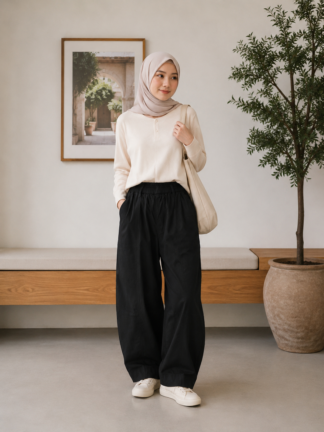 Eva Barrel Denim Pants
