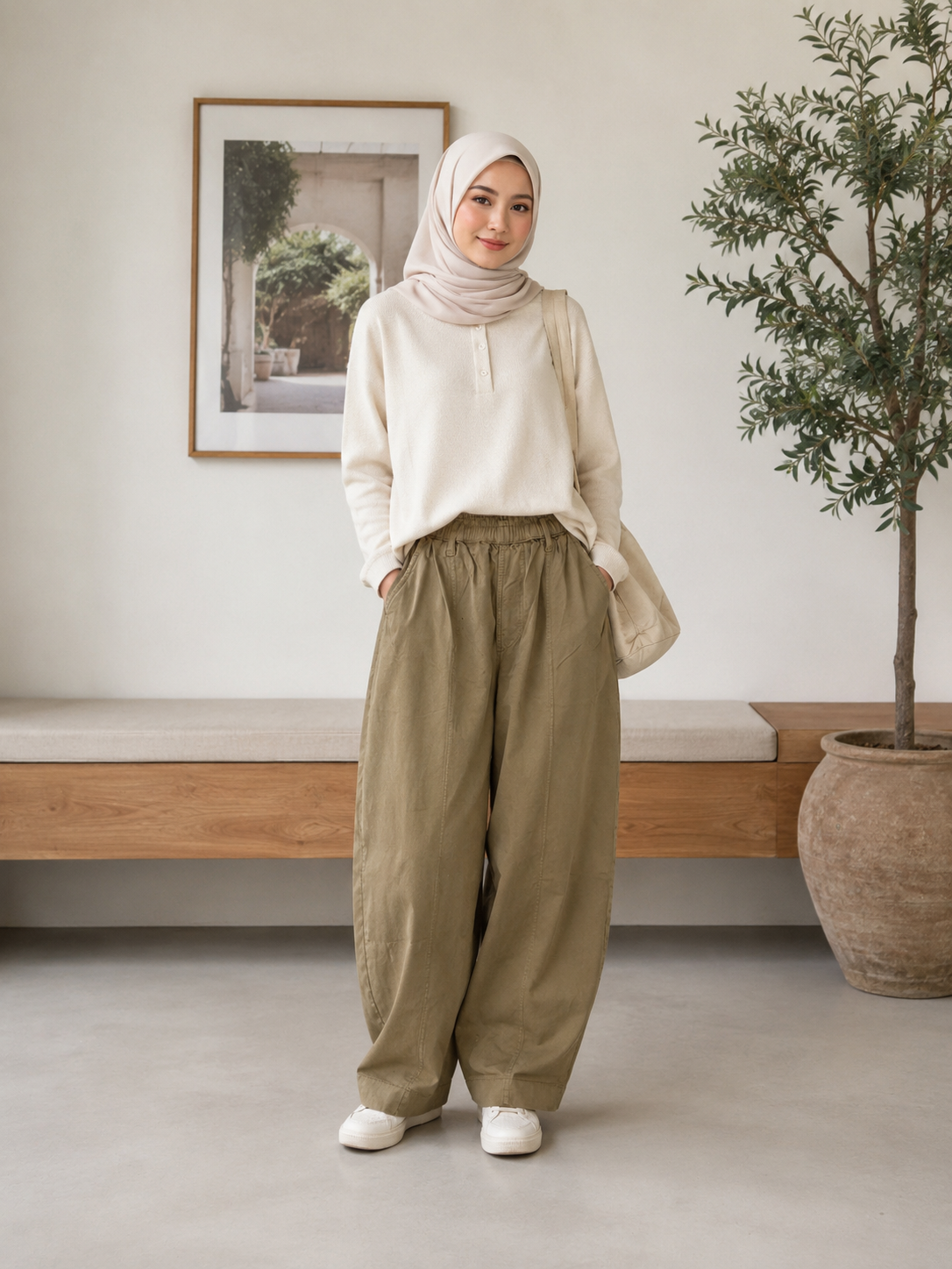 Eva Barrel Denim Pants
