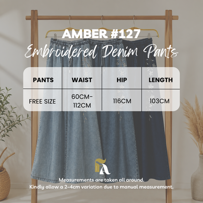 Amber Embroidered Denim Pants