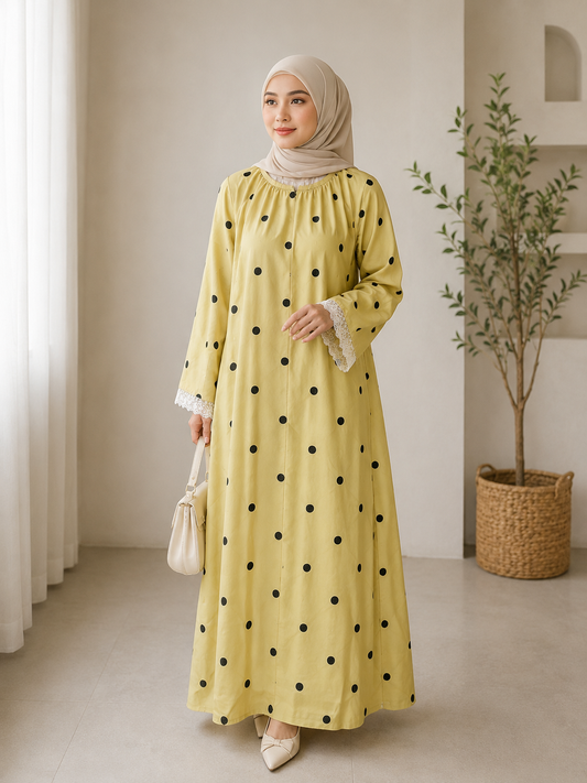 Nadira Polka Lace Dress