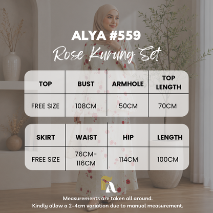 Alya Rose Kurung Set